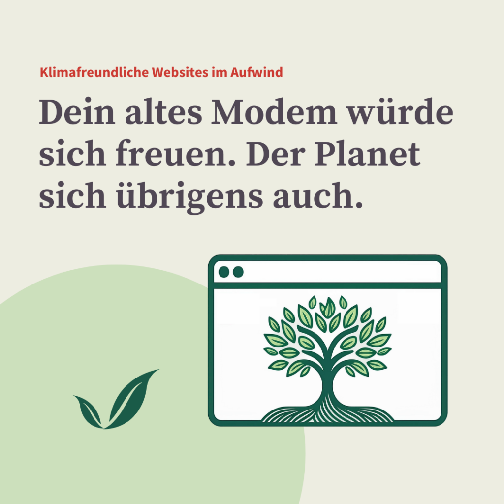 Not just a phase - karbonsparende Websites im Aufwind
